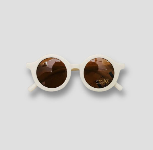 White Round Sunglasses