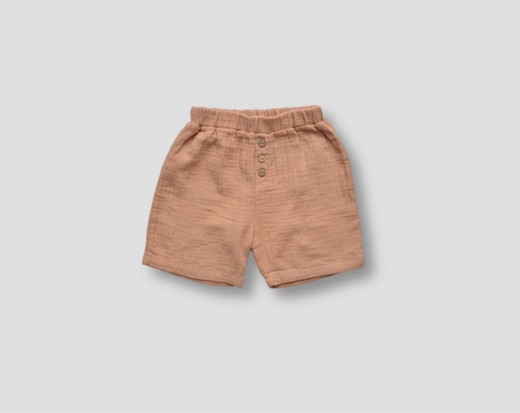 Rust Muslin Shorts